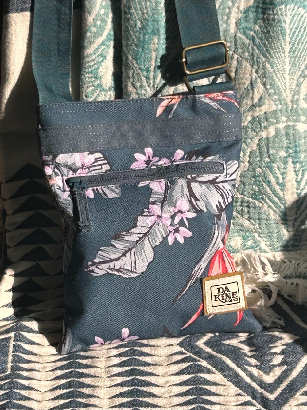 Dakine Jive Handbag - Waimea Teal Tropical Crossbody Travel Bag